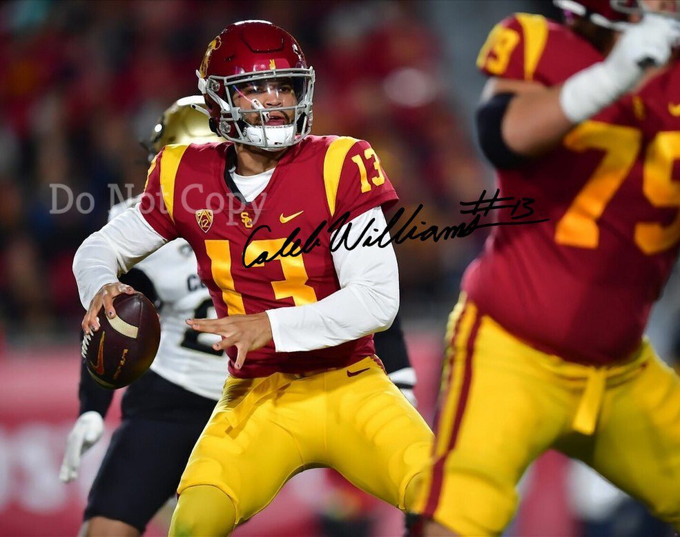 CALEB WILLIAMS SIGNED PHOTO 8X10 RP AUTOGRAPHED PICTURE * USC TROJANS