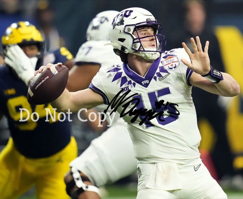 MAX DUGGAN SIGNED PHOTO 8X10 RP AUTOGRAPHED PICTURE * TCU FOOTBALL
