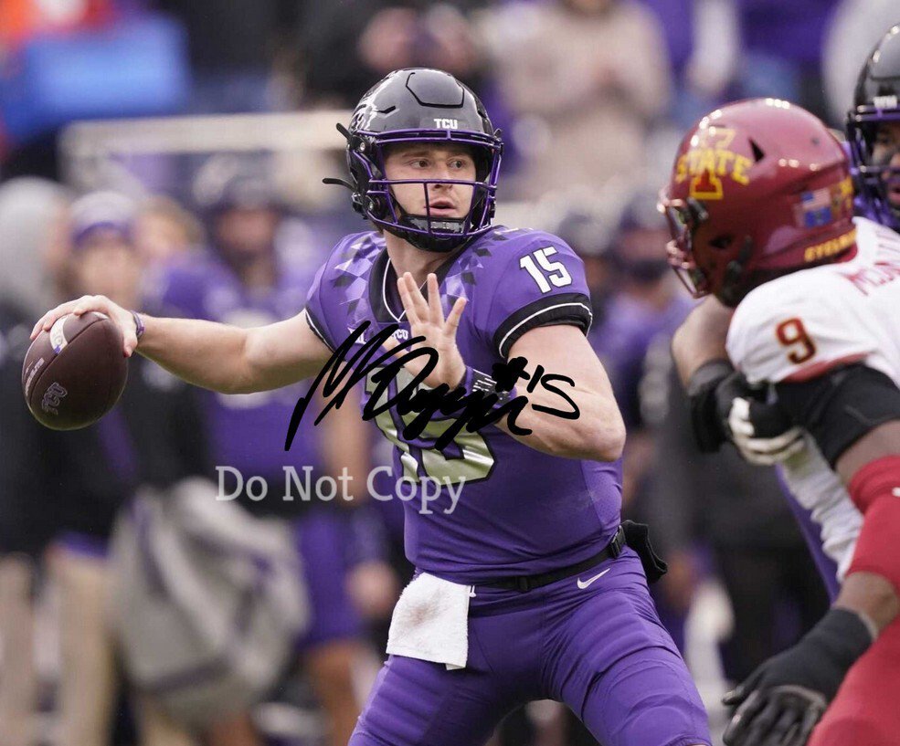 MAX DUGGAN SIGNED PHOTO 8X10 RP AUTOGRAPHED PICTURE TCU FOOTBALL *