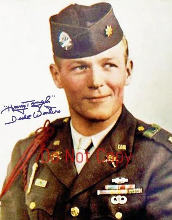 MAJOR DICK WINTERS SIGNED PHOTO 8X10 RP AUTOGRAPHED PICTURE BAND OF BROTHERS