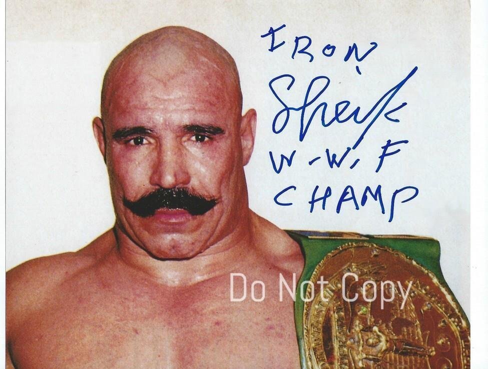 THE IRON SHEIK SIGNED PHOTO 8X10 RP AUTOGRAPHED PICTURE WWF WWE WRESTLING