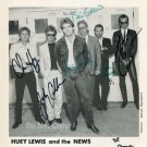HUEY LEWIS AND THE NEWS BAND GROUP SIGNED PHOTO 8X10 RP AUTOGRAPHED PICTURE
