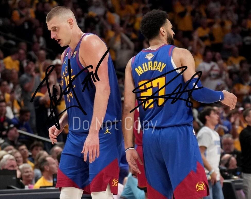 NIKOLA JOKIC JAMAL MURRAY SIGNED PHOTO 8X10 RP AUTOGRAPHED * DENVER NUGGETS