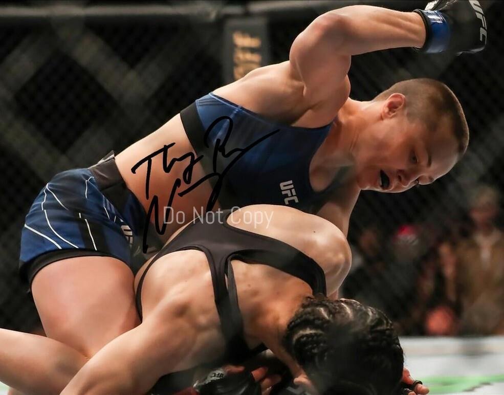 ROSE NAMAJUNAS SIGNED PHOTO 8X10 RP AUTOGRAPHED PICTURE MMA UFC FIGHTER
