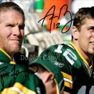 AARON RODGERS BRETT FAVRE SIGNED PHOTO 8X10 RP AUTOGRAPHED GREEN BAY PACKERS AARON RODGERS BRETT FAVRE SIGNED PHOTO 8X10 RP AUTOGRAPHED GREEN BAY PACKERS