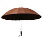 Unisex Compact Travel Cane Umbrella 24 Ribs Large Windproof Sun Rain Canopy Auto Open Coffee