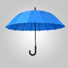 16 Rib Solid Color Compact Travel Umbrella Sun Rain Windproof Canopy Auto Open Azure