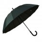 16 Rib Solid Color Compact Travel Umbrella Sun Rain Windproof Canopy Auto Open Dark green