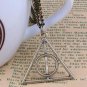 FOR Harry Potter Necklace, Triangle Round Pendant, Vintage Charm Pendant