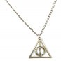 FOR Harry Potter Necklace, Triangle Round Pendant, Vintage Charm Pendant Light silver