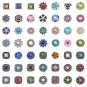 Wholesale 18mm Snaps Button Mix Rhinestone Chunk Style Diy Ginger Snaps Jewelry