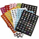 PU leather Metal Snap Button Display Board Show Jewelry fit 60pcs 18mm Buttons