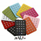 12mm  PU leather Metal Snap Buttons Small Display Board Unisex DIY Show Jewelry