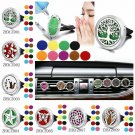 Car Vent Clip Air Freshener Essential Oil Diffuser 316L Steel Locket Free 10Pads