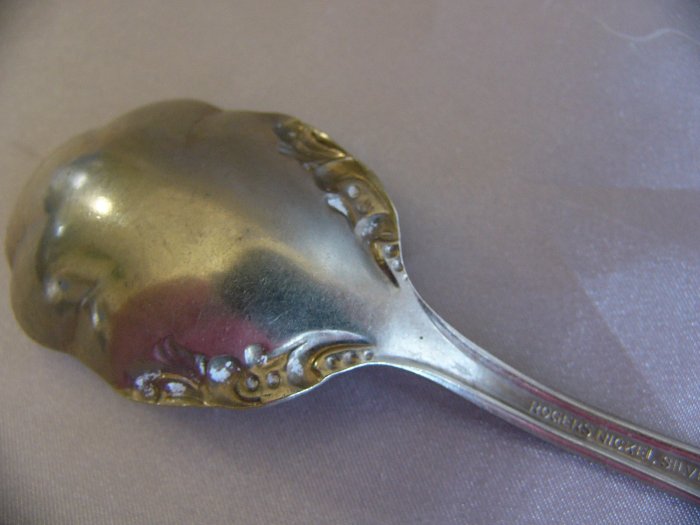 SUGAR SPOON ROGERS NICKEL SILVER circa 1917