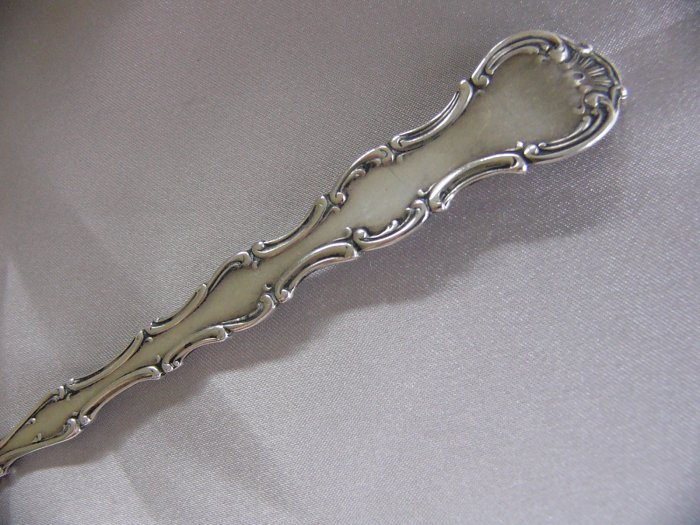 STRASBOURG Sterling LONG PICKLE COCKTAIL FORK by GORHAM 1897 Old Mark