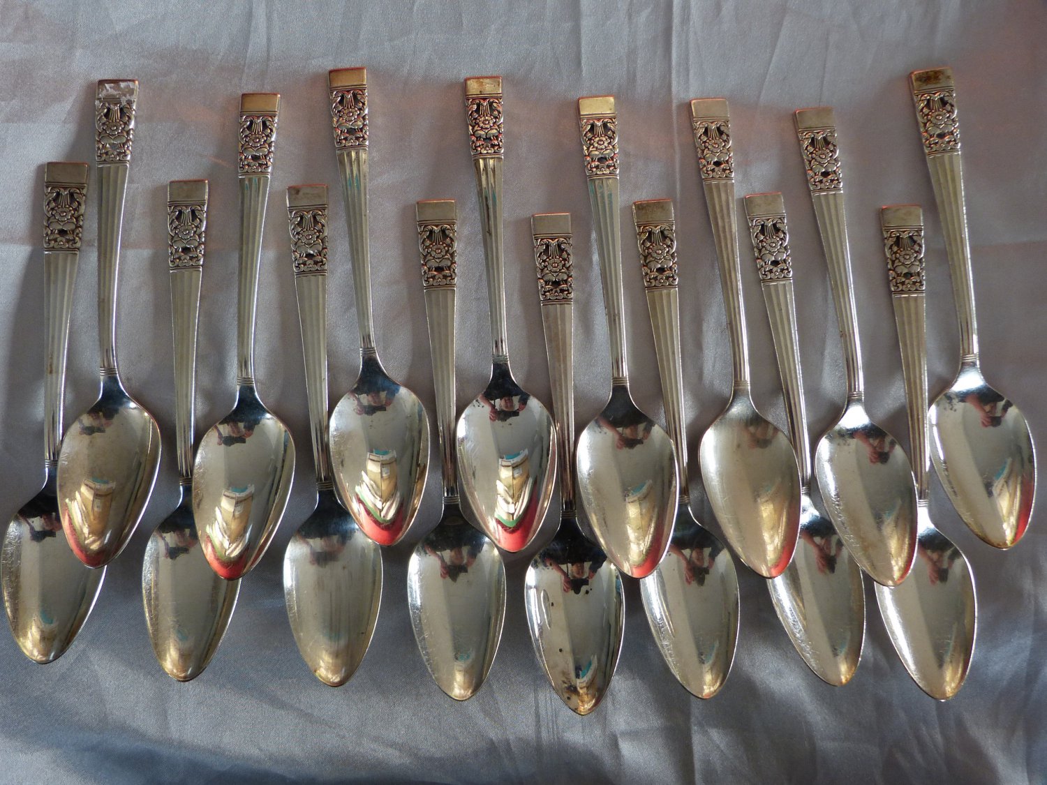 CORONATION Clearance Silver Plate Flatware by ONEIDA Teaspoons Grill