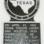 Texas State Histerical Marker V1 Large Hand Painted USA