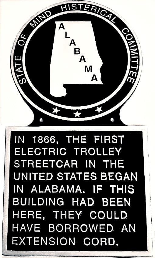Alabama State Histerical Marker Large Hand Painted USA