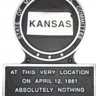 KS State Histerical Marker Small Hand Painted USA