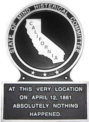 CA State Histerical Marker Small Hand Painted USA
