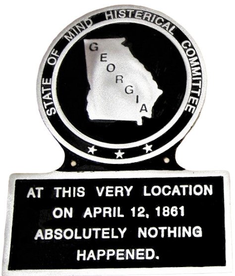 GA State Histerical Marker Small Hand Painted Plaque USA