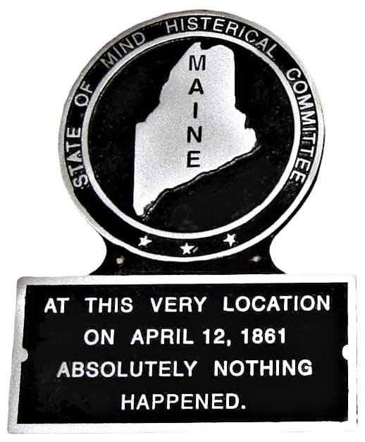 ME State Histerical Marker Small Hand Painted Plaque USA