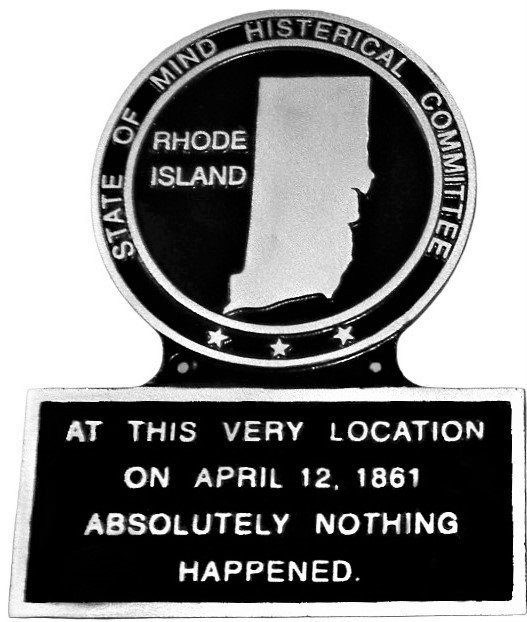 RI State Histerical Marker Small Hand Painted Plaque USA