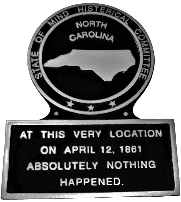 NC State Histerical Marker Small Hand Painted Plaque USA