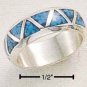 Sterling Silver Turquoise Wedding Band