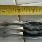 Three corn holders stainless steel with black plastic handles, made in Japan