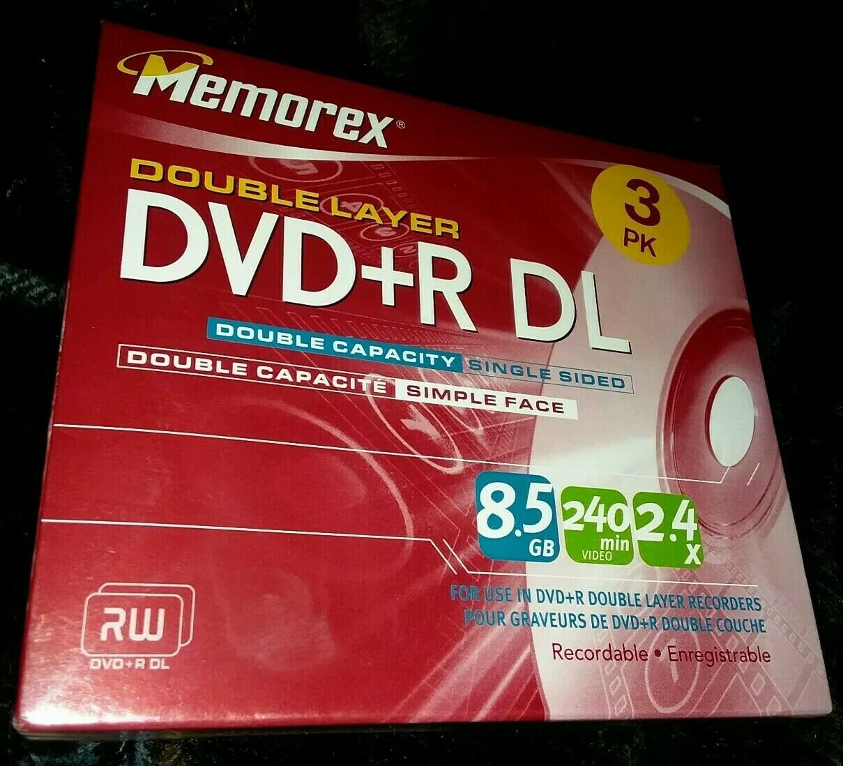 Memorex Dvd R Dl 8 5 Gb Double Layer Blank Dvd 3 Pack Brand New Free