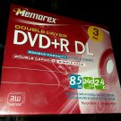 Memorex DVD+R DL 8.5 GB Double Layer Blank DVD 3 Pack - Brand New Sealed Media