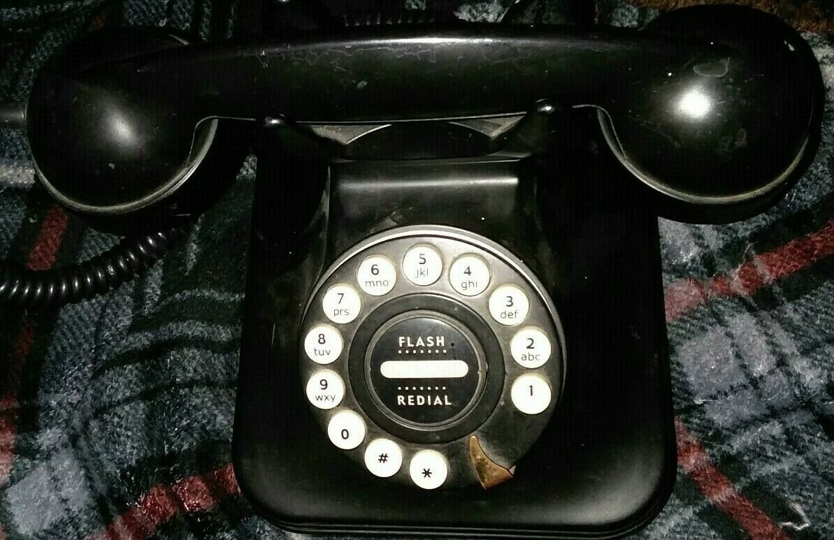 Telephone Pottery Barn Grand Corded Phone Black Vintage 841040 Flash