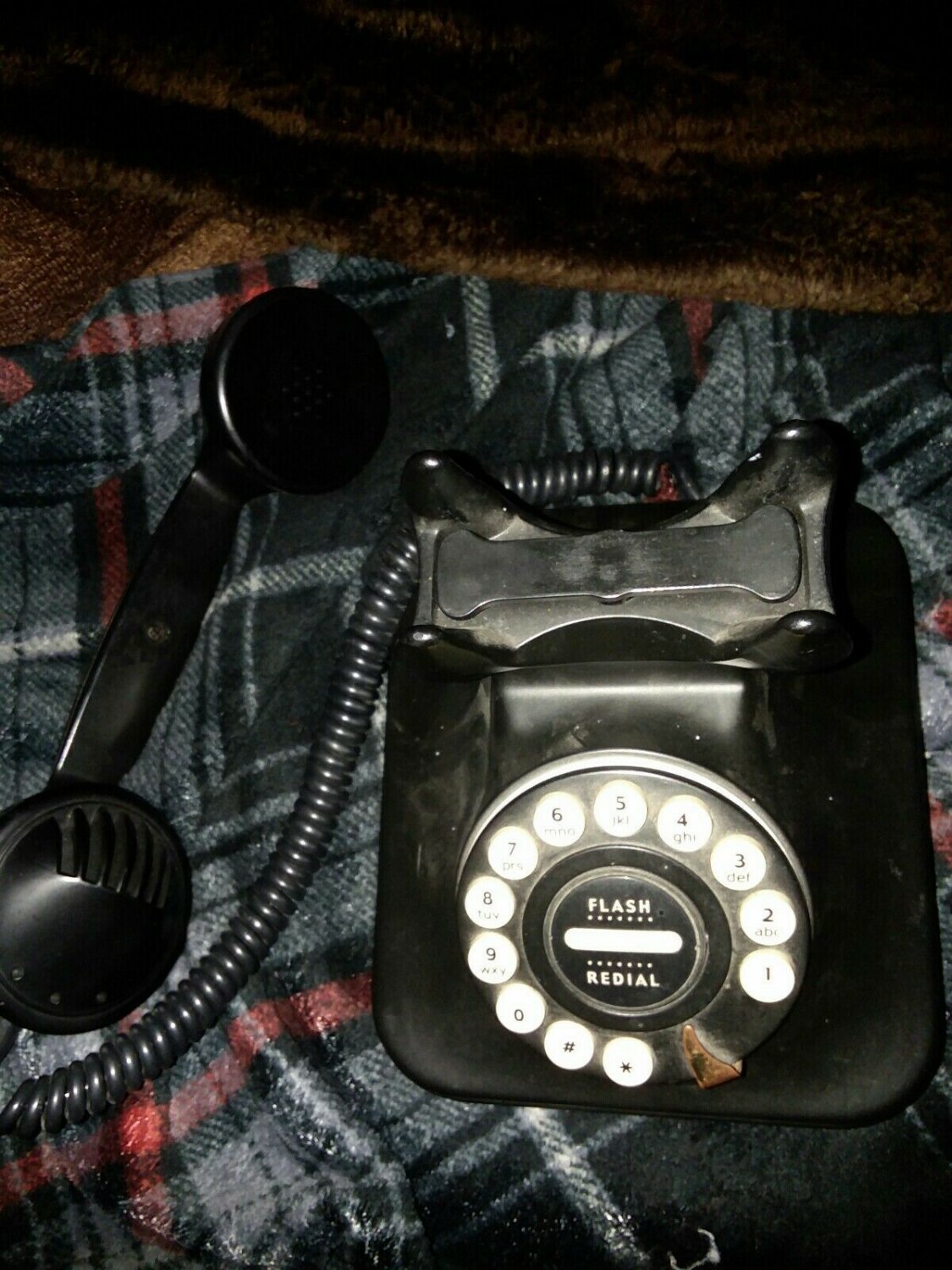 Telephone Pottery Barn Grand Corded Phone Black Vintage 841040 Flash