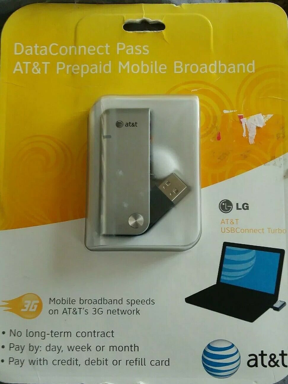NEW DataConnect Pass AT&T Mobile Broadband 3g New Usb