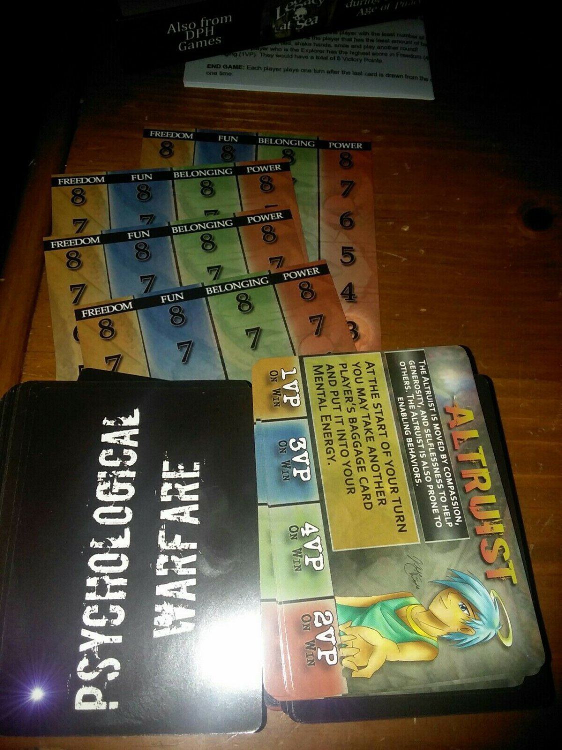 Psychological Warfare Card Game for 24 Players, DPH Games strategic