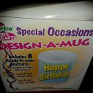 Darice Kids Craft Plastic Design A Mug Kit Creative Art Coffee Cup NEW 8 Designs