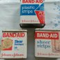 Vintage Band-Aid Tins Lot Of 3 Empty Johnson & Johnson-Hinged Metal Advertising