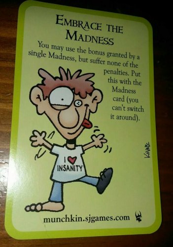 Munchkin Cthulhu Promo Card Embrace The Madness Kovalic Art Steve Jackson Games