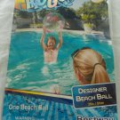 Beach Pool Toys, H2O Go, 20" Designer Beach Ball Clear With Splats NEW 2+