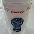 VINTAGE ORIGINAL PABST BLUE RIBBON BEER MINI GLASS 3 1/2" Tall  Barware