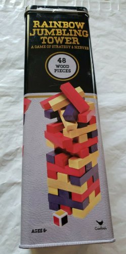 Cardinal Rainbow Jumbling Tower Game 48 Wood Pieces Brand NEW 1+ Player