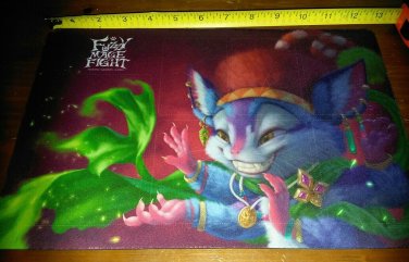 Fuzzy Mage Fight Play Mat Card Game Shadows Squirrel on front Mat Ccg