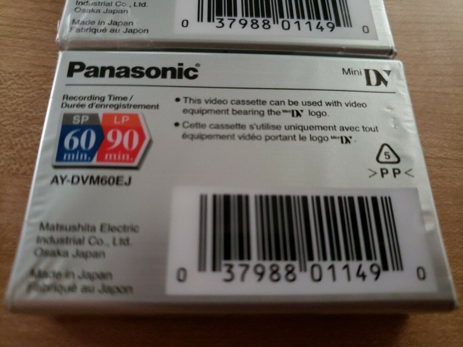 Panasonic Dvc Mini Dv Sp Lp Lot Digital Video Cassette New Sealed