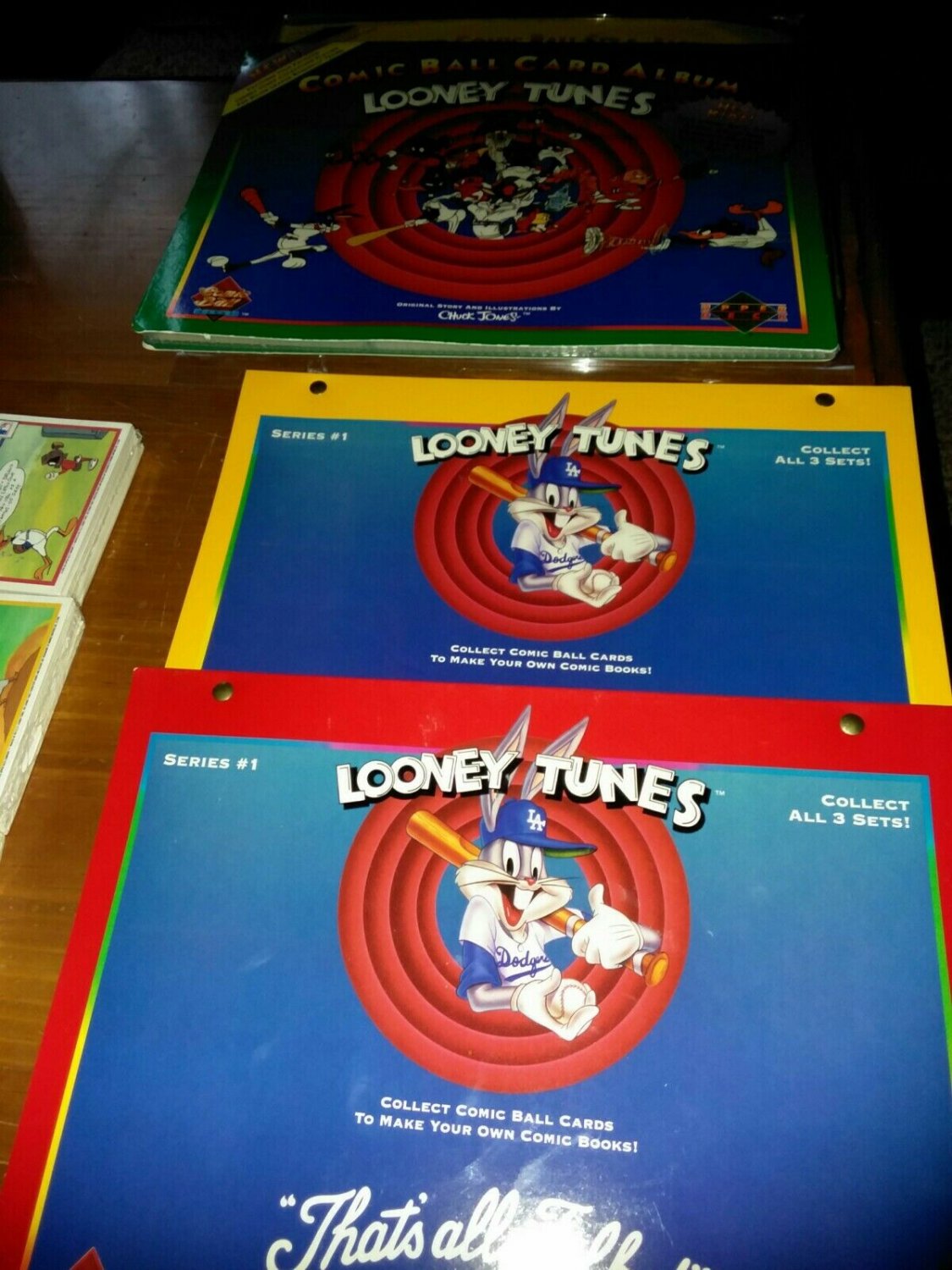 LOONEY TUNES COMPLETE COMIC BALL SET & ALBUMS UPPER DECK, CARDS Series 1