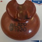 Vintage  Lapp 1930 Ceramic threaded Pole electric Insulator Round Bottom