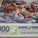 Bits & Pieces Taking A Ride, Winter, Farm,Christmas 1000 Piece Jigsaw Puzzle New