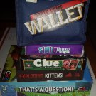 Party Games Bundle Clue, Exploding Kittens,Clue, Similo,That's a Question,Wallet