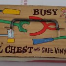 Vintage Boy Tool Kit-Busy Boy Metal Tool Chest Empty Box Ohio Art USA